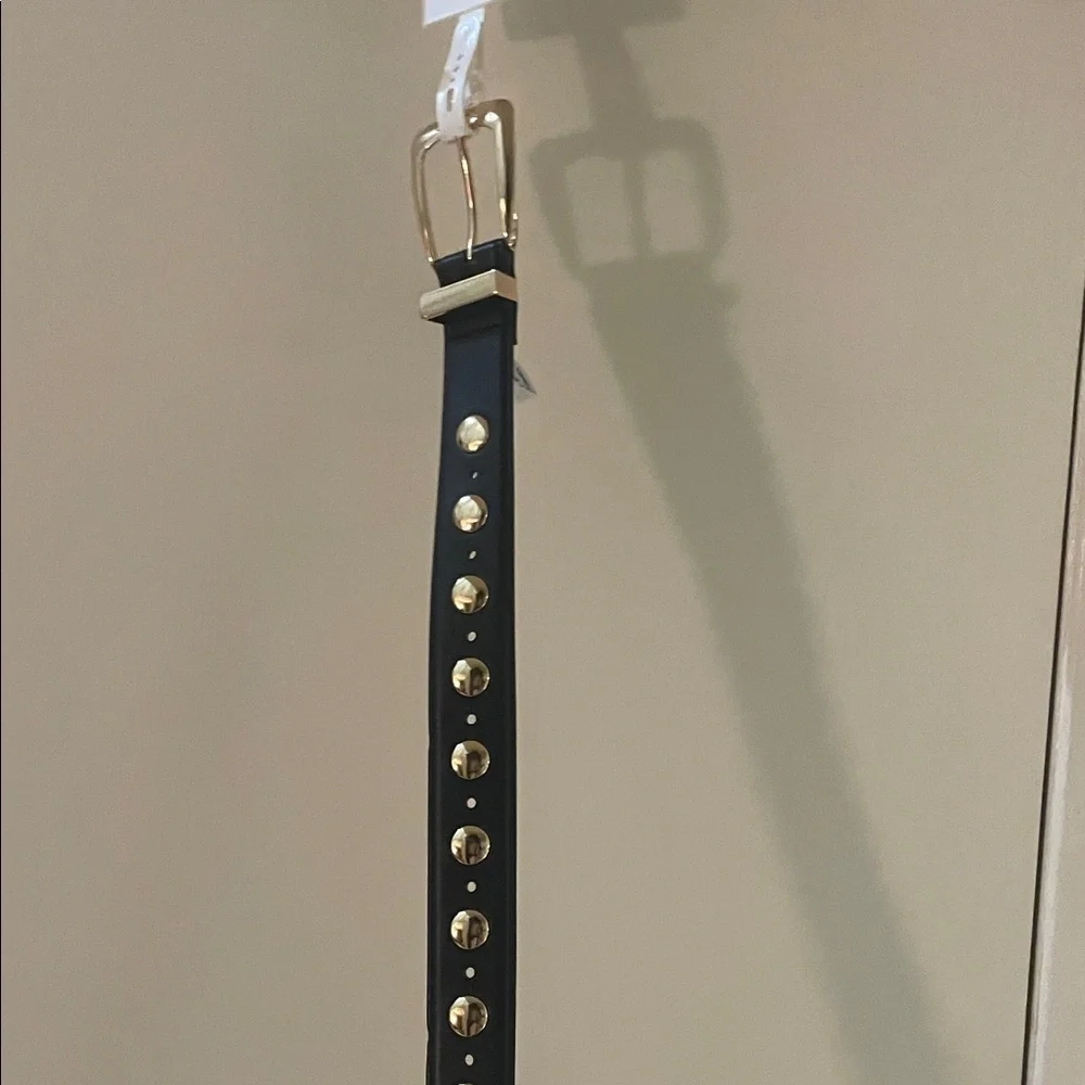 A New Day Black Gold Studded Western Belt NWT XS